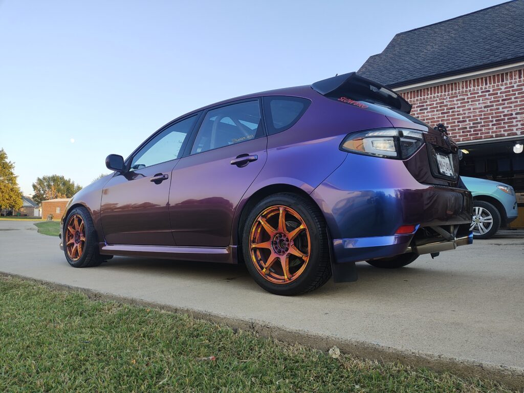 Blue purple colorshift WRX